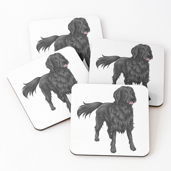 Item preview, Flat-coated Retriever | Black Cartoon Dog | Cute Dog Art | designed and sold by shirinsart.