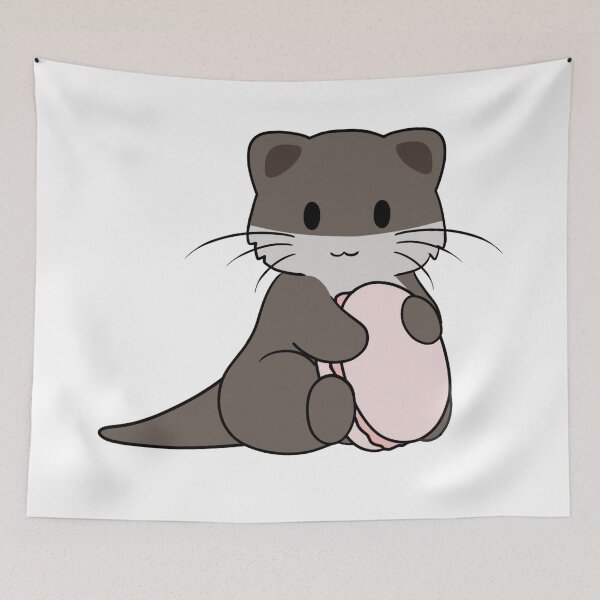 Item preview, Otter Pink Macaron 2 designed and sold by BiscuitSnack.