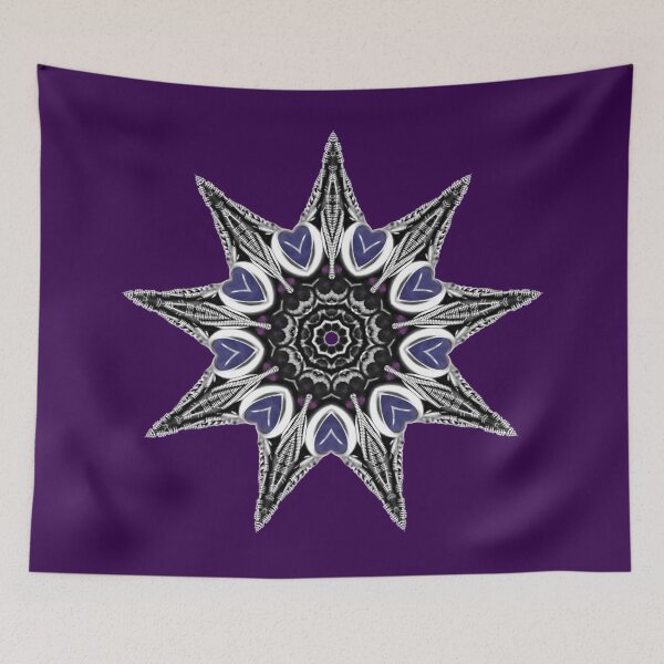 Item preview, Biomech Mandala Kaleidoscope nine point star designed and sold by IMNIUM.