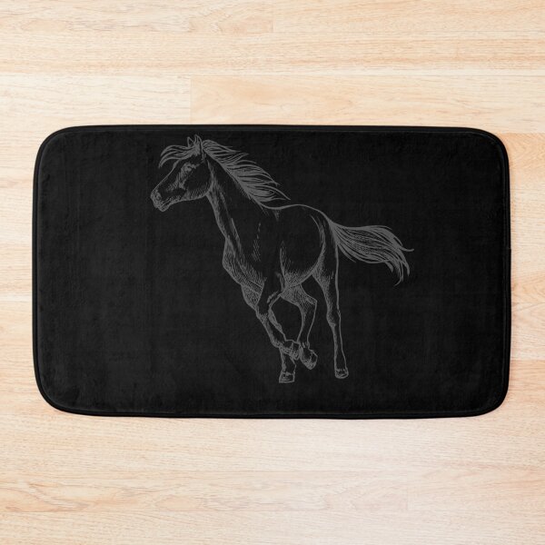 Item preview, Black and White Running Horse designed and sold by chark70.