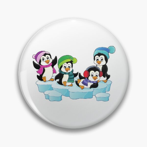 Item preview, Penguin Friends Enjoying Antarctica Winter Snow Sports designed and sold by treasure-crafts.