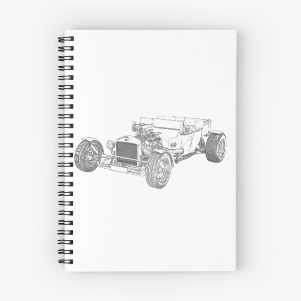 Item preview, Ford Hotrod Red Vintage Wireframe designed and sold by Auto-Prints.