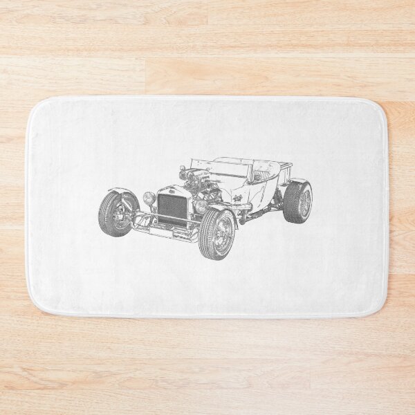 Item preview, Ford Hotrod Red Vintage Wireframe designed and sold by Auto-Prints.