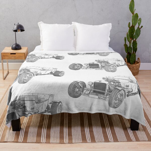 Item preview, Ford Hotrod Red Vintage Wireframe designed and sold by Auto-Prints.