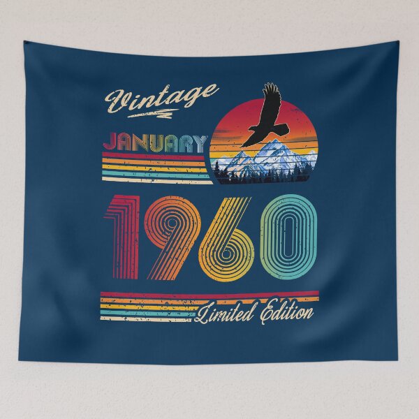 Item preview, January 1960 Birthday designed and sold by GreenSplash.