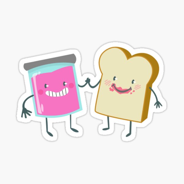 Toast and Jammy Sticker