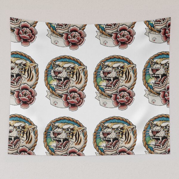Item preview, traditional tiger designed and sold by talvutattoo.