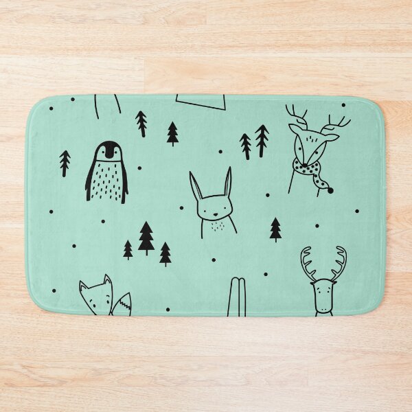 Item preview, Winter Christmas Pattern With Funny Animals designed and sold by mariasamu95.