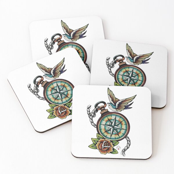 Item preview, compass bird designed and sold by talvutattoo.