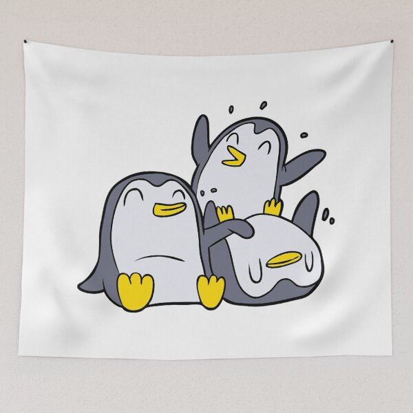Item preview, Penguin Friends Enjoying Antarctica Winter Snow Sports designed and sold by treasure-crafts.