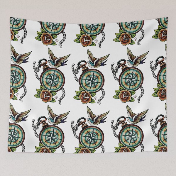 Item preview, compass bird designed and sold by talvutattoo.