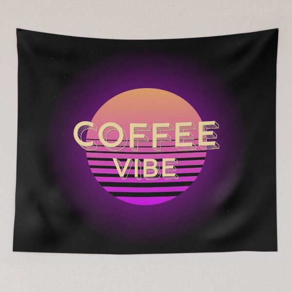 Item preview, Retro Synthwave Coffee Art designed and sold by CoffeeTheorist.
