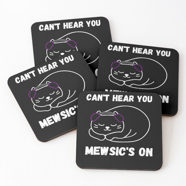 Item preview, Can't Hear You Cat - Asexual Cat Music - Mewsic designed and sold by WonderWear.
