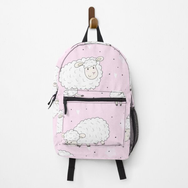 Item preview, white sheep on pink background designed and sold by familyartz.