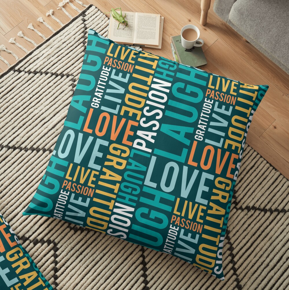 Live, Laugh, Love Floor Pillow