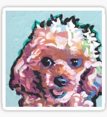 Toy Poodle Dog Bright colorful pop dog art Sticker