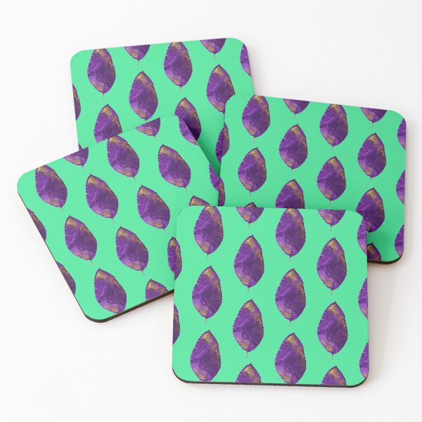 Item preview, Glittery watercolor leaf - purple 2 designed and sold by AnnieHochmann.