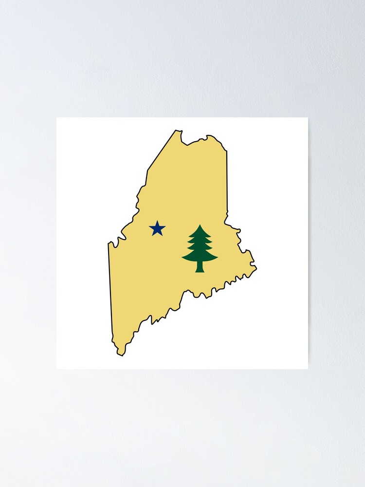 “Portland Flag Maine” Poster for Sale by StateSymbols | Redbubble