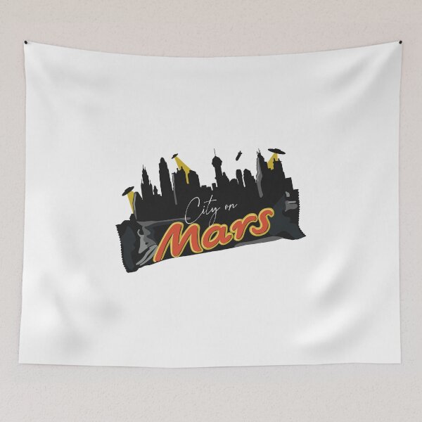 Item preview, Ciudad en Marte con ovnis en el cielo designed and sold by Fruit-Tee.