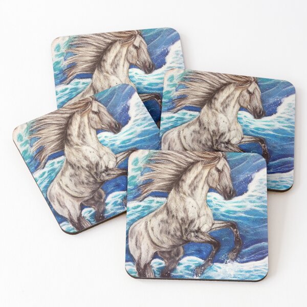 Item preview, Iberian horse rearing in the sea designed and sold by horseaddicted.