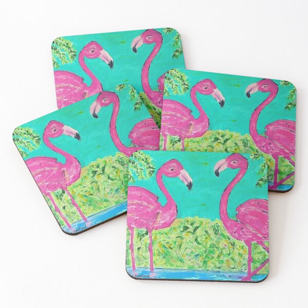 Artikelvorschau, Zwei Flamingos entworfen und verkauft von amyredfordart.