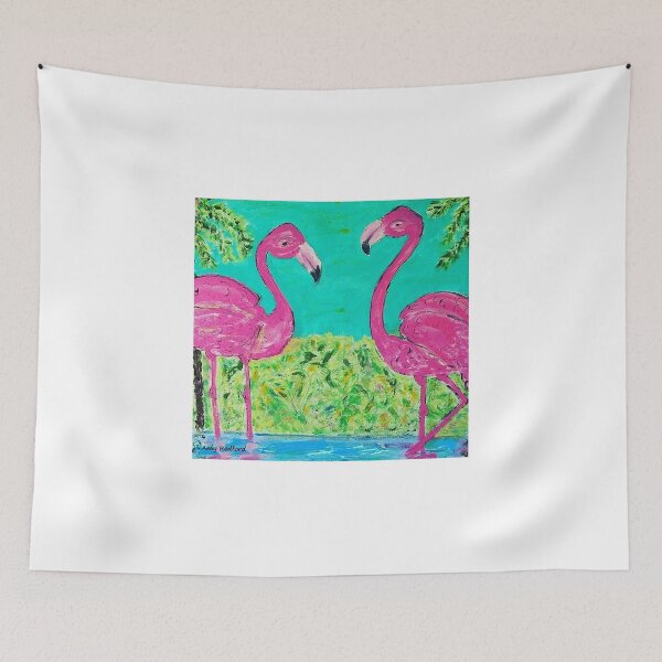 Item preview, Two Flamingos designed and sold by amyredfordart.
