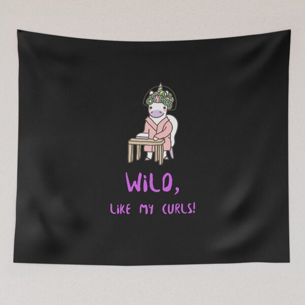 Item preview, Wild Like My Curls (Unicorn) designed and sold by ApparelByGriph.