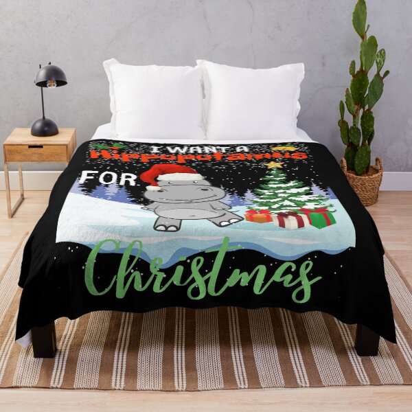 Item preview, I Just Want A Hippopotamus For Christmas xmas funny hippo designed and sold by OneTimeEngineer.