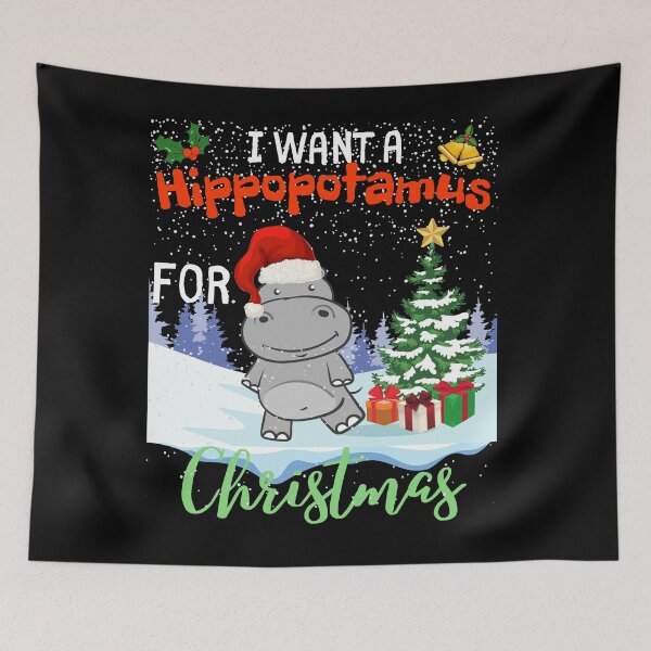 Artikelvorschau, Ich will nur ein Nilpferd für Weihnachten Weihnachten lustiges Nilpferd entworfen und verkauft von OneTimeEngineer.