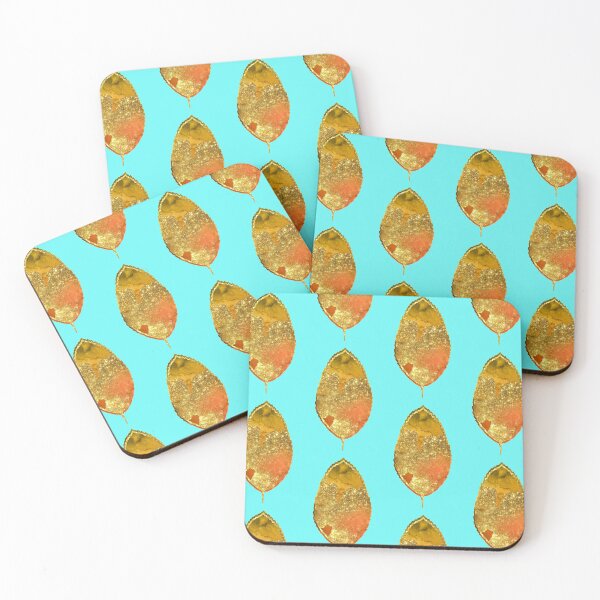 Item preview, Glittery watercolor leaf - orange 3 designed and sold by AnnieHochmann.