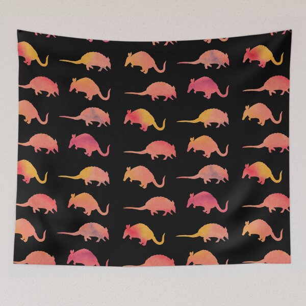 Item preview, Orange Watercolor Armadillos designed and sold by Hedda Young.