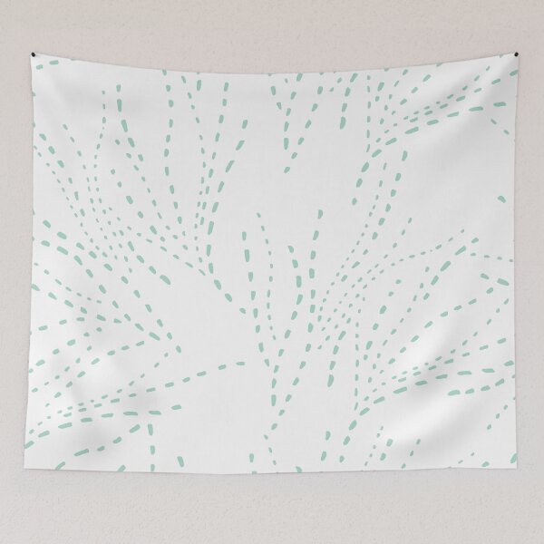 Item preview, Estampado de flores de lunares verde menta y blanco, Lunares designed and sold by QuinnEmory.