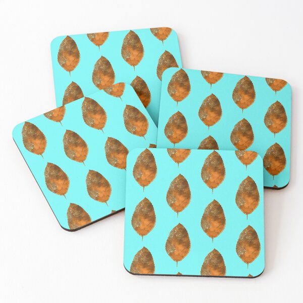 Item preview, Glittery watercolor leaf - orange 5 designed and sold by AnnieHochmann.