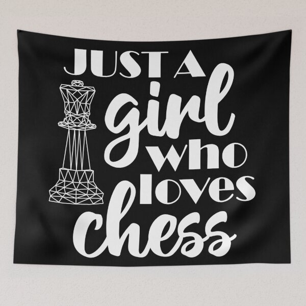 Item preview, Just a girl who loves chess designed and sold by felinefeelings.