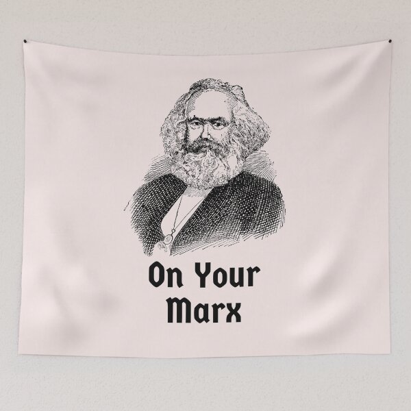 Item preview, Karl Marx Pun On Your Marks Politics Socialist Socialism Marxist Marxism designed and sold by Time4German.