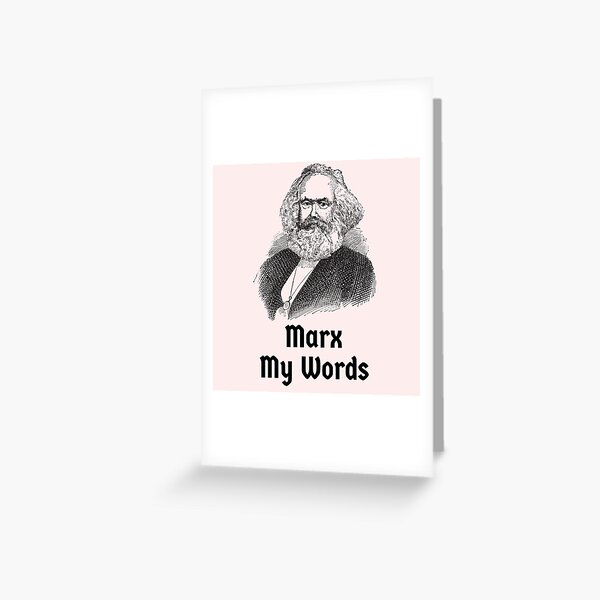 Item preview, Karl Marx Mark (Marx) Meine Worte Marxistischer Sozialist Wortspiel Marxismus Sozialismus designed and sold by Time4German.