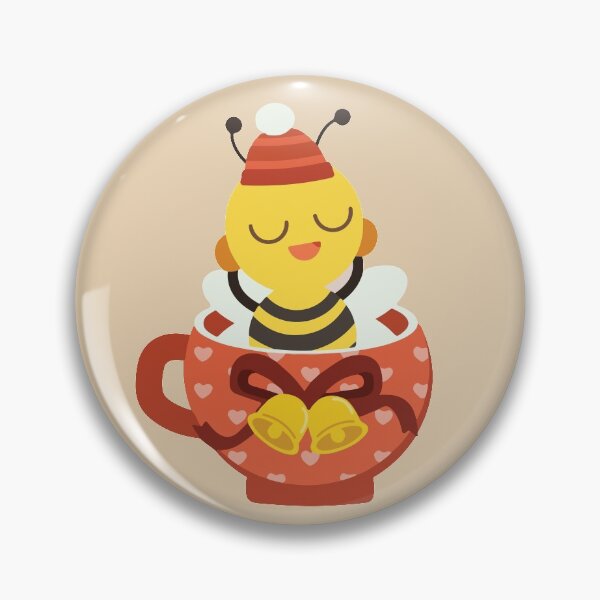 Item preview, Oh Christmas Bee - Happy Bee In A Bell Mug designed and sold by Kleon Seo.