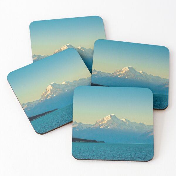 Item preview, A view of Mount Cook at sunset from the shore at Lake Pukaki designed and sold by SnapTPhotograph.