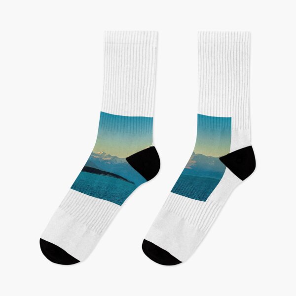 Item preview, A view of Mount Cook at sunset from the shore at Lake Pukaki designed and sold by SnapTPhotograph.