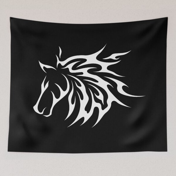 Item preview, Black and White Abstract Horse Head designed and sold by chark70.