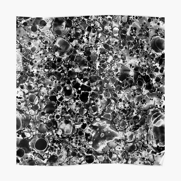 "Black and White Metallic Astract." Poster for Sale by plintner Redbubble