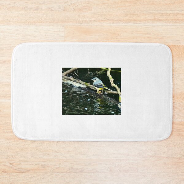 Item preview, Grey Wagtail on the Water of Leith in Edinburgh designed and sold by RobinDHunter.