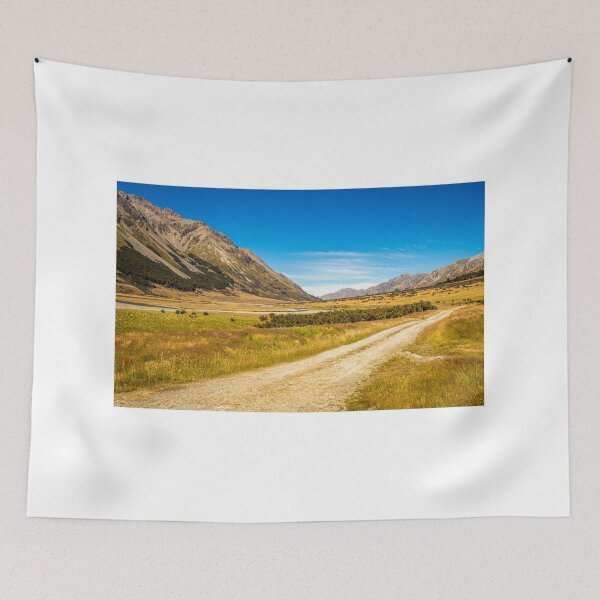 Item preview, A track in the upper Ahuriri River valley on a sunny summers day designed and sold by SnapTPhotograph.