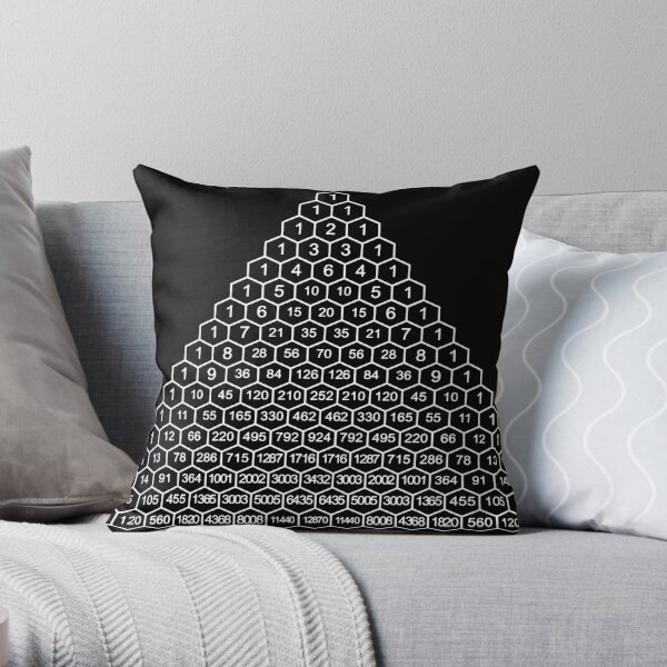 In mathematics, Pascal's triangle is a triangular array of the binomial coefficients Throw Pillow