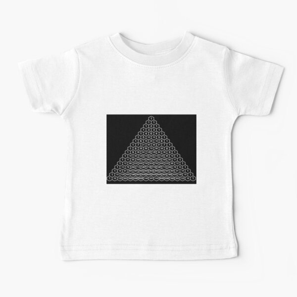In mathematics, Pascal's triangle is a triangular array of the binomial coefficients Baby T-Shirt