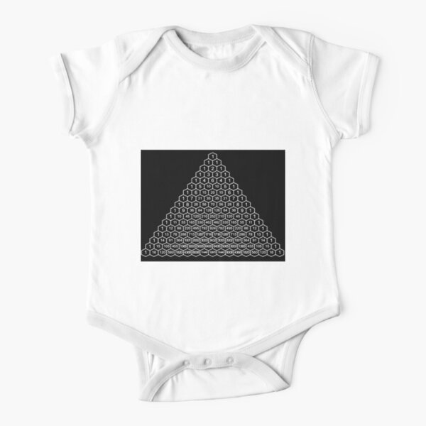 In mathematics, Pascal's triangle is a triangular array of the binomial coefficients Short Sleeve Baby One-Piece