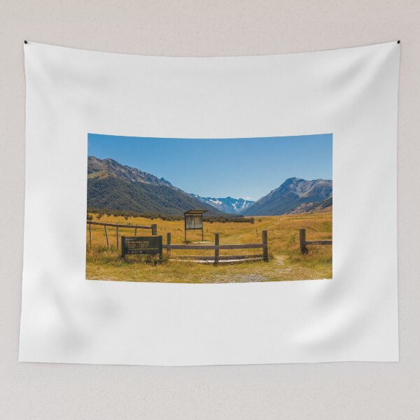 Item preview, The entrance to Ahuriri Conservation Park in Mackenzie basin, Canterbury, New Zealand designed and sold by SnapTPhotograph.