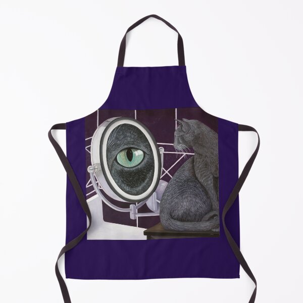 Item preview, Russian Blue Cat Looking in Magnifying Mirror designed and sold by KarenZuk.