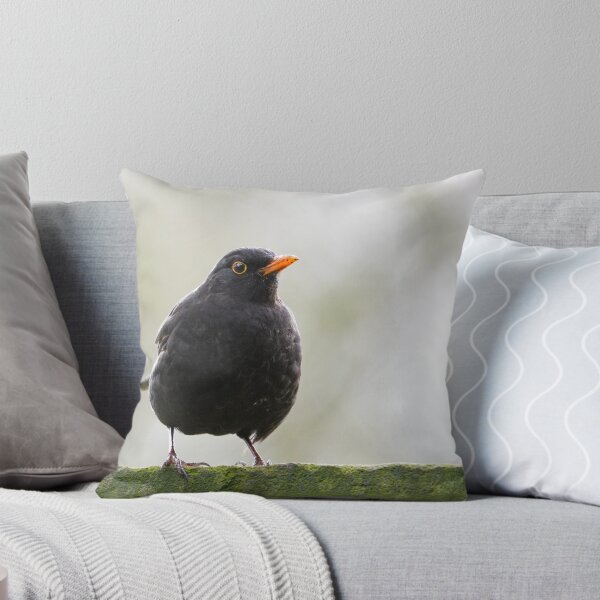 Item preview, Common Blackbird on a Mossy Wall designed and sold by Ryan  Ten.