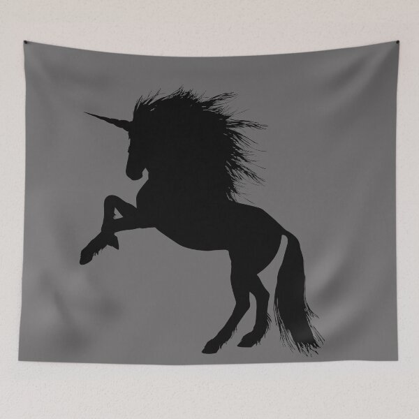 Item preview, Black Prancing Unicorn designed and sold by chark70.